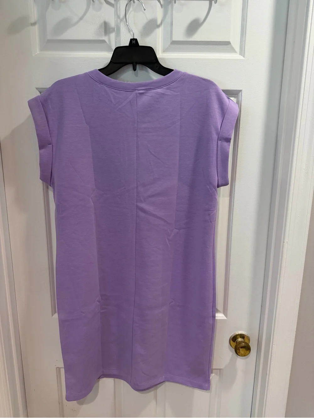 NWT Dear Scarlett  Lavender Button-Shoulder Shift Dress Microfiber Sz L
